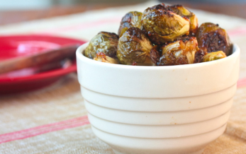 Caramelized Brussels Sprouts with Mustard Vinaigrette